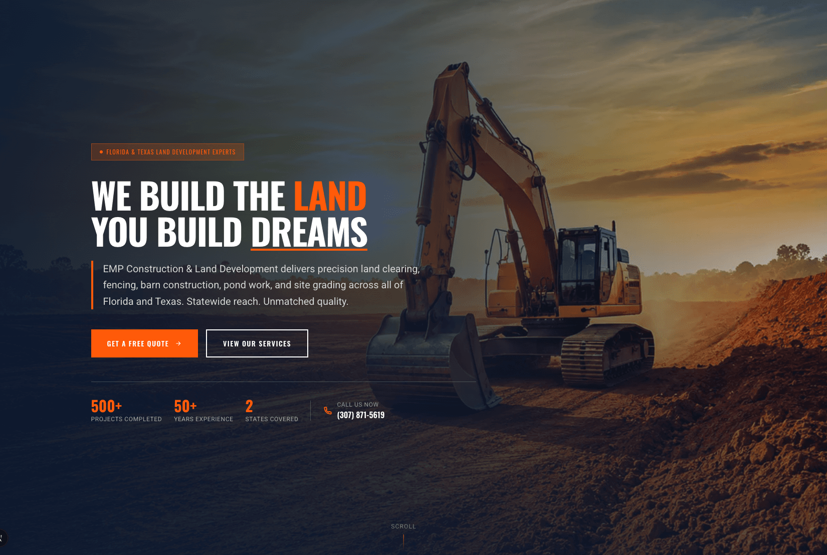 EMP Construction Landing Page