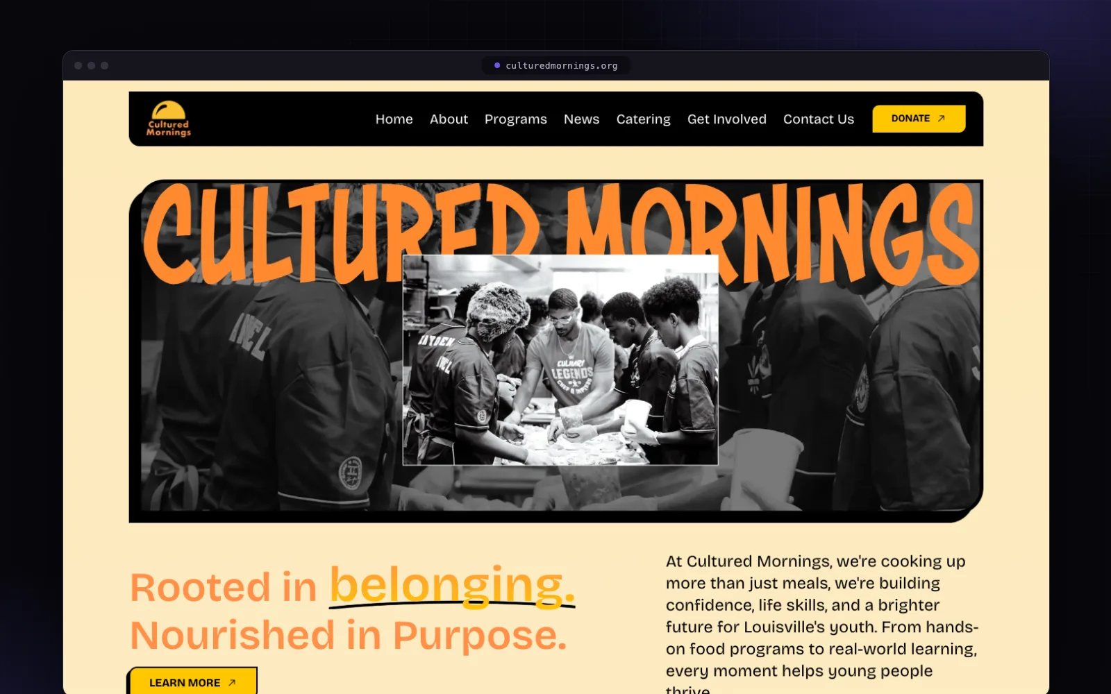 Cultured Mornings website built by FlashStep