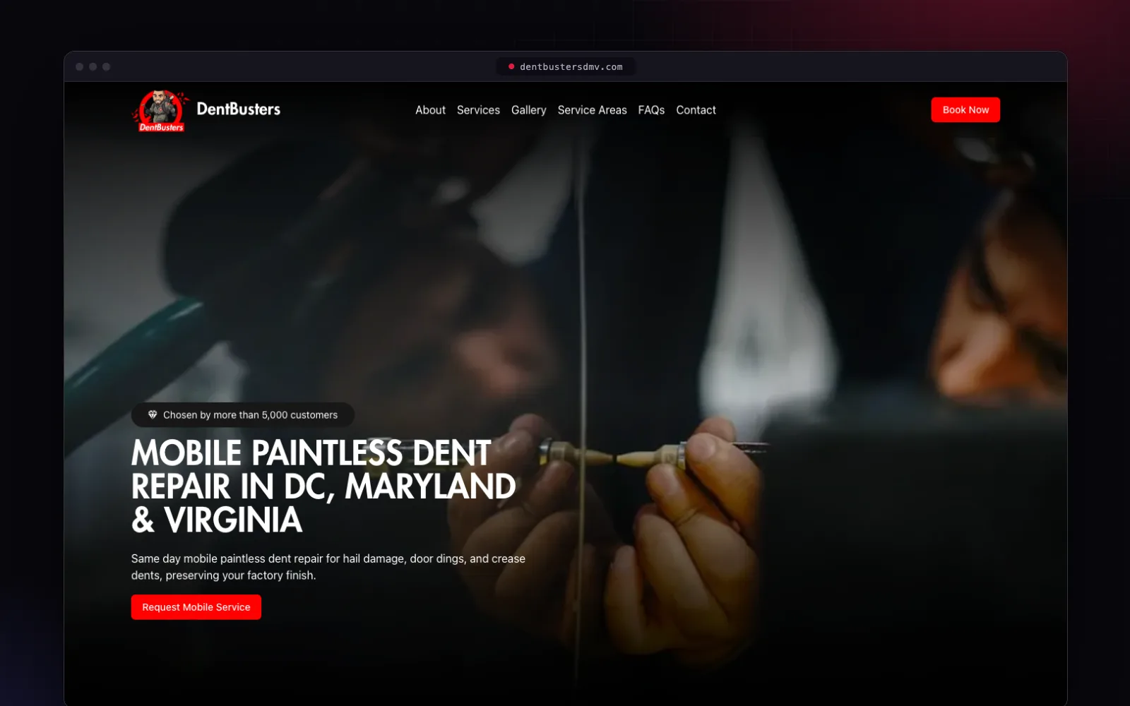DentBusters website built by FlashStep