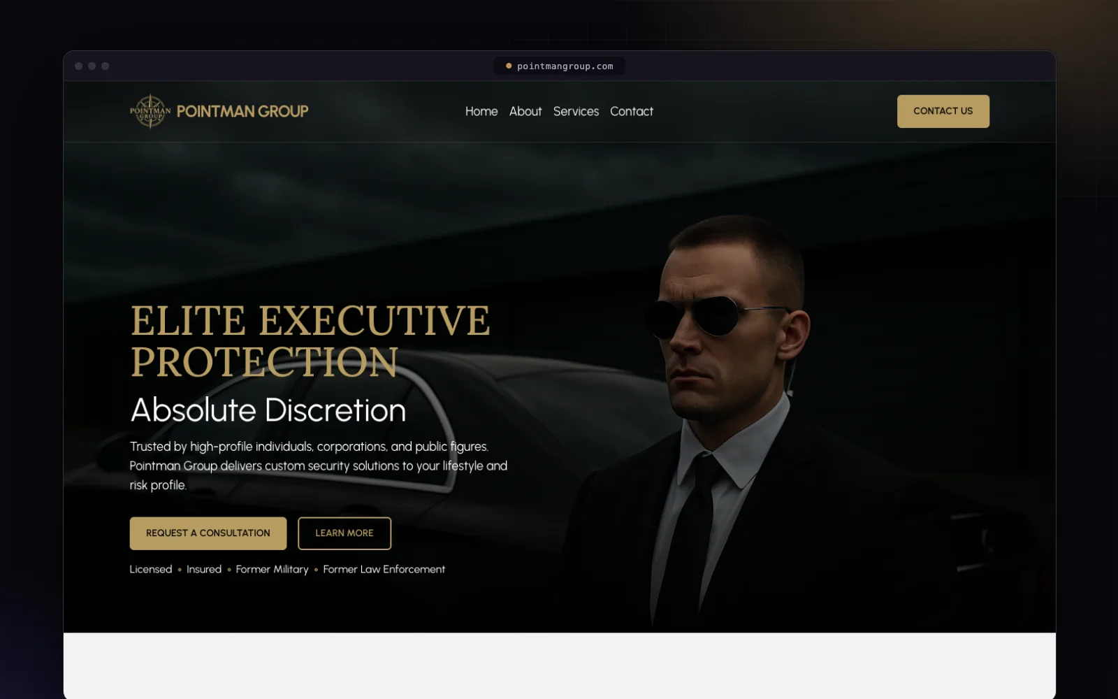 Pointman Group website built by FlashStep